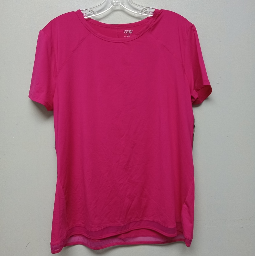NWT Moret Ultra Speed Dri Mesh Trim Gym Activewear Top L